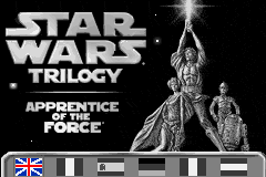 Star Wars Trilogy Apprentice Of The Force title screen for GameBoy Advance